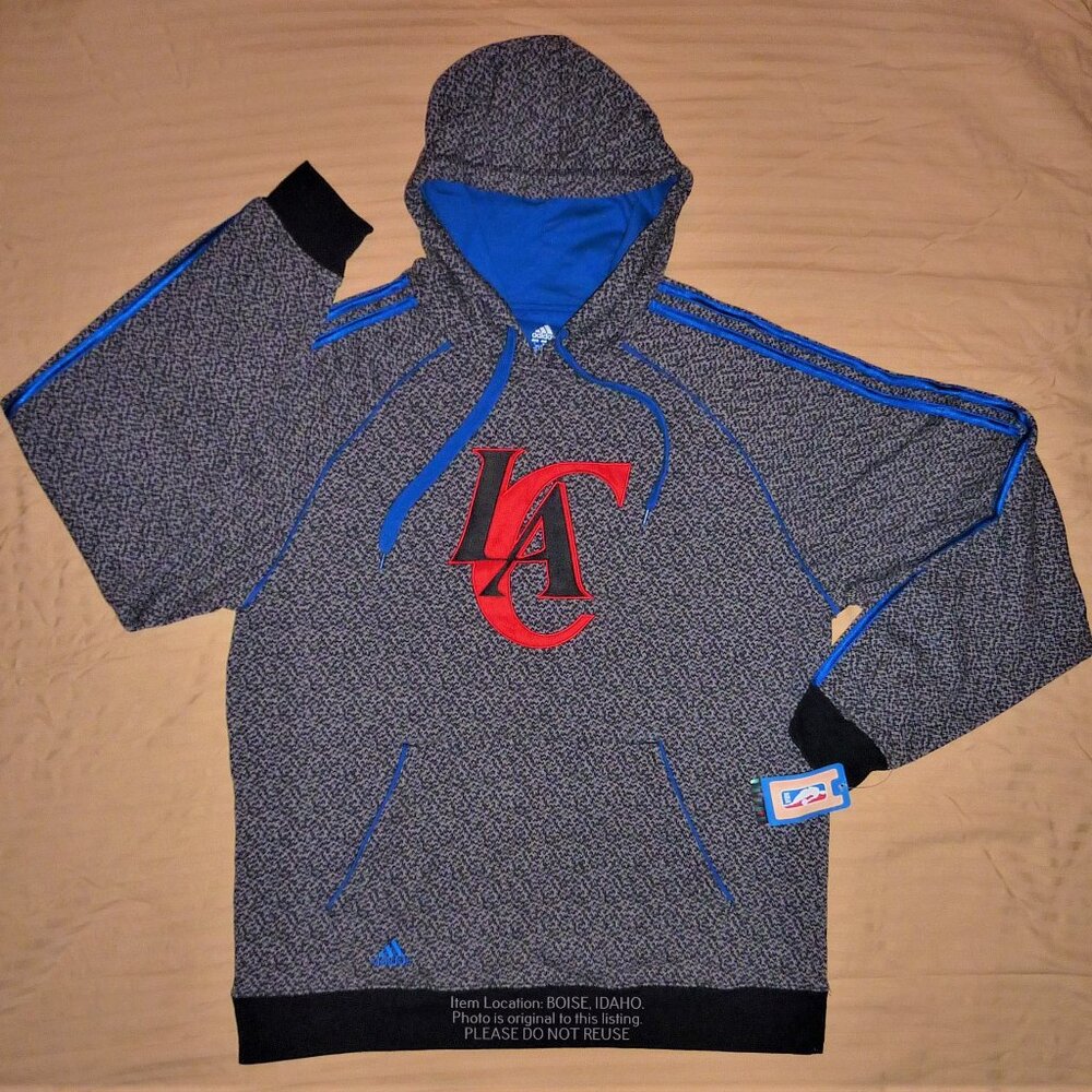 Los Angeles Clippers Hoodie NEW w/ TAGS Adidas officially licensed NBA LAC Large